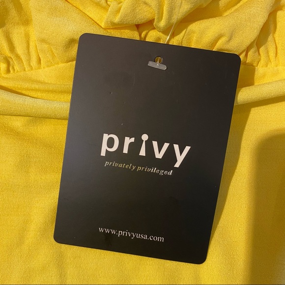 Dolls Kill Bright Yellow Puff Sleeve Bodysuit Size M NWT - Picture 8 of 8